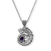 D''Joy Bali Legacy African Amethyst 0.70 ctw Dragon Pendant without Chain in Sterling Silver