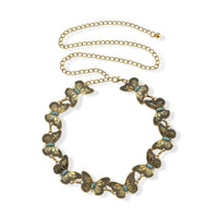 Howlite Butterly Belt in Goldtone (23-28 Inches)