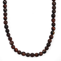 Red Tiger Eye Beaded Necklace (15 Inches) 108.00 ctw