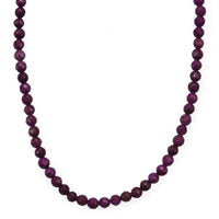 Mojave Purple Turquoise Beaded Necklace (15 Inches) 47.50 ctw