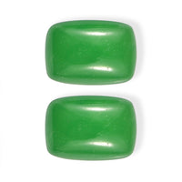 Green Jade Set of 2 (Cush 7x5 mm) 2.19 ctw
