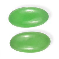 Green Jade Set of 2 (Ovl 10x5 mm) 3.15 ctw