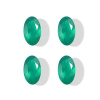 Green Onyx Set of 4 (Ovl 5x3 mm) 0.65 ctw