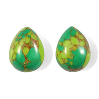 Green Turquoise Set of 2 (Pear 8x6 mm) 2.24 ctw