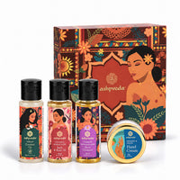 Ashpveda Nature''s Magic Mandarin & Neem Hand Cream / Kannauj Rose & Oudh Body Oil / Kashmiri Saffron & Neem Face Wash / Virgin Coconut Oil 30 ml / 1.01 oz