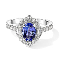 Certified & Appraised D''Joy Premium Tanzanite, Moissanite Ring in Rhodium Over Sterling Silver (Size 10.0) 1.50 ctw