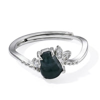 Natural Jadeite and Simulated Diamond 6.00 ctw Ring (Adjustable) in Silvertone