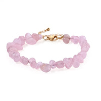 African Amethyst 50.00 ctw Chips Bracelet in Goldtone (7-9In)
