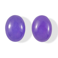 Purple Jade Set of 2 (Ovl 8x6 mm) 2.32 ctw