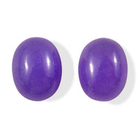 Purple Jade Set of 2 (Ovl 9x7 mm) 4.70 ctw