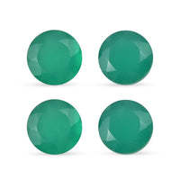Green Onyx Set of 4 (Rnd 7 mm) 4.68 ctw