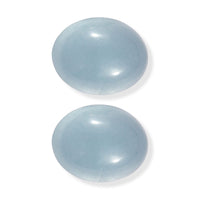 AA Milky Aquamarine Set of 2 (Ovl 11x9 mm) 7.32 ctw