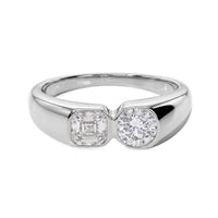 Luxuriant Asscher Cut Lab Grown Diamond (E-F, VS) Ring in 18K Vermeil YG Over Sterling Silver (Size 10.0) 1.00 ctw