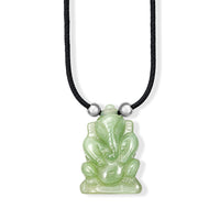 Jade 109.00 ctw 1.5 Carved Genish Necklace (16-19 Inches) in Silvertone