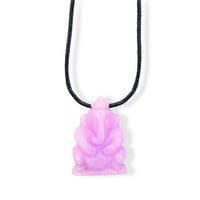 Purple Jade (D) 109.00 ctw 1.5 Carved Genish Necklace (16-19 Inches) in Silvertone
