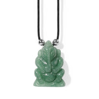 Green Aventurine 109.00 ctw 1.5 Carved Genish Necklace (16-19 Inches) in Silvertone