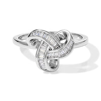 D''Joy White Diamond Ring in Rhodium Over Sterling Silver (Size 10) 0.25 tcw