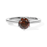 Epic Deal 10K White Gold Red Diamond (I3) Solitaire Diamond Ring (Size 10.0) 1.00 ctw