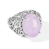 EverTrue Kunzite 11.20 ctw Solitaire Ring in Platinum Bond (Size 7.0)