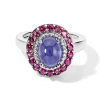 EverTrue Tanzanite and Orissa Rhodolite Garnet 3.65 ctw Ring in Platinum Bond (Size 10.0)