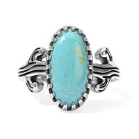 D''Joy Artisan Crafted Premium Tahoe Nevada Turquoise 4.40 ctw Ring in Sterling Silver (Size 7.0)