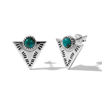 D''Joy Artisan Crafted Premium Tahoe Nevada Turquoise 0.60 ctw Earrings in Sterling Silver