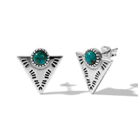 D''Joy Artisan Crafted Premium Tahoe Nevada Turquoise 0.60 ctw Earrings in Sterling Silver
