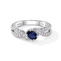 Blue Sapphire, Simulated Diamond Ring in Sterling Silver (Size 7.0) 1.11 ctw