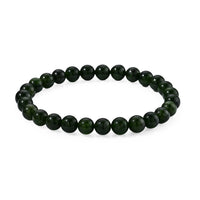 Chrome Diopside Beaded Stretch Bracelet 75.00 ctw