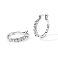 EverTrue Moissanite 1.40 ctw Hoop Earringsin Stainless Steel