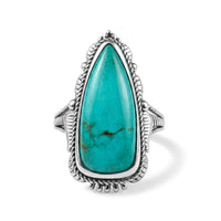 D''Joy Artisan Crafted Premium Tahoe Nevada Turquoise 2.30 ctw Solitaire Ring in Sterling Silver (Size 7.0)