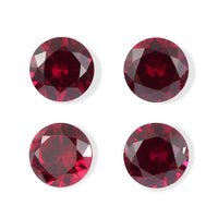 AA Lab Created Ruby Set of 4 (Rnd 4.75 mm) 1.69 ctw