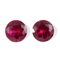 Lab Created Ruby Set of 2 (Rnd 7 mm) 3.03 ctw