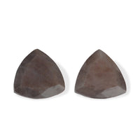 Silver Sapphire Set of 2 (Tril 6 mm) 1.56 ctw
