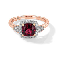 Certified and Appraised 10K Rose Gold AAA Tanzanian Mahenge Garnet, Luxuriant Lab Grown Diamond (G-H, SI) Ring (Size 9.0) 3.44 ctw