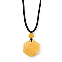Red Jasper 50.00 ctw Hexagon Pendant with Adjustable Braided Rope Necklace