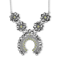 D''Joy Artisan Crafted Premium White Buffalo and Arizona Peridot 32.00 ctw Necklace (18 Inches) in Sterling Silver