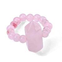African Amethyst 22.00 ctw Beaded Stretch Ring