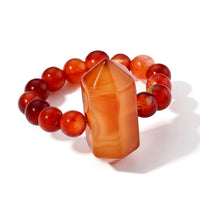 African Amethyst 22.00 ctw Beaded Stretch Ring