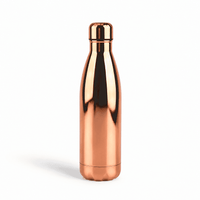 Livmore Rose Gold Double Wall Stainless Steel Gradient Electroplated Water Bottle