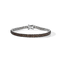 Luxuriant Lab Grown Red Diamond (IR) (SI) 4.50 ctw Bracelet in Rhodium Over Sterling Silver (7.25 In)