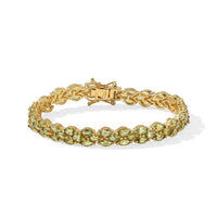 EverTrue Hebei Peridot 13.25 ctw Bracelet in 18K YG Plated (7.25 In)