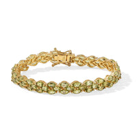 EverTrue Hebei Peridot 13.25 ctw Bracelet in 18K YG Plated (7.25 In)