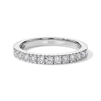 D''Joy Bond CollectionMoissanite Eternity Band Ring in Rhodium Over Sterling Silver (Size 10.0) 0.50 ctw