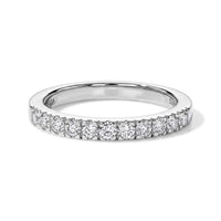 D''Joy Bond CollectionMoissanite Eternity Band Ring in Rhodium Over Sterling Silver (Size 10.0) 0.50 ctw