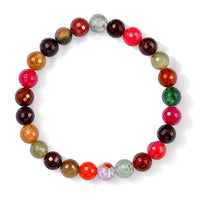 Multi Gemstone 95 ctw Beaded Stretch Bracelet