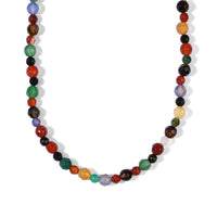 Multi Agate 335.00 ctw Stone Necklace 36 Inches