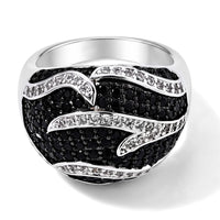 EverTrue Thai Black Spinel 1.25 ctw Ring in Dualtone (Size 10.0)