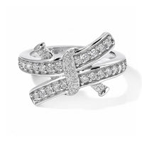 D''Joy Bond Collection Moissanite Ring in Rhodium Over Sterling Silver (Size 10.0) 0.50 ctw