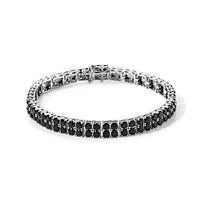 EverTrue Thai Black Spinel 13.00 ctw Bracelet in Platinum Bond (7.25 In)